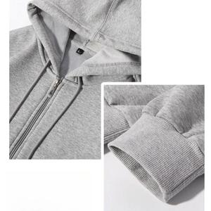 Felpa Invernale Calda Personalizzata con Ricamo e Stampa DTG, Modello <span class=keywords><strong>Spider</strong></span>, Pesante, in Pile, con Doppio Cappuccio e Zip, da Uomo - Product Image 4