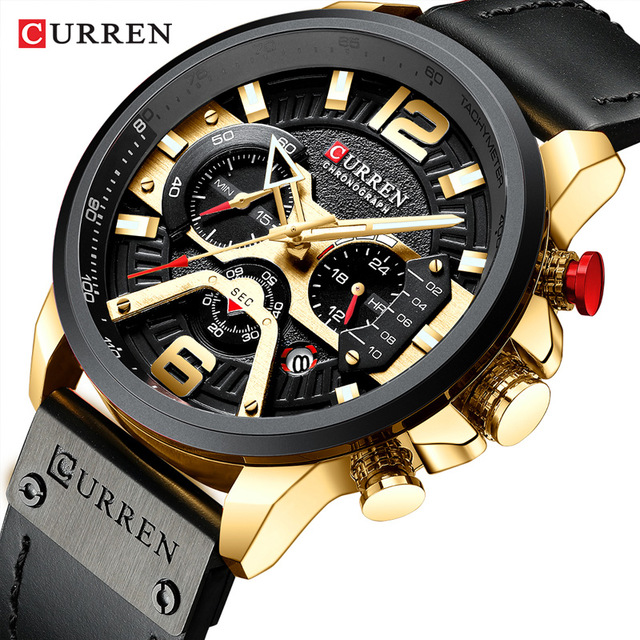 CURREN 8329 Men's Quartz Watch - Business & Sport Chronograph