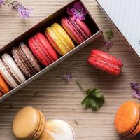 Carton personnalisé de luxe noir, cadeau alimentaire, biscuits, Macaron, emballage en papier, boîte à macarons, vente en gros