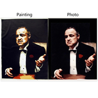 Peinture à l'huile personnalisée de portrait de trompettiste musicien fait main à partir de photo, réaliste à impressionniste, art mural sur toile pour l'intérieur de la maison