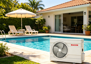 Bomba de Calor Pequeña Aire-Agua para Piscina R32, Calentador de Spa 3000BTU 60HZ, Calentador de Piscina Inverter - Product Image 6
