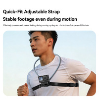 FB DS-NB02 360 °   Support de cou rotatif pour caméra d'action, compatible avec les caméras d'action et les caméras d'action pour smartphone