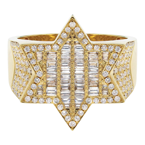 Anillo de Plata 925 Chapado en Oro con Perla de Agua Dulce y Diamante de Corte Brillante con Engaste de Puntas, Estilo Moderno 2024, Ideal para Fiestas - Product Image 1