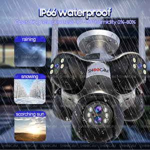 5画面10倍ズームWiFiカメラ屋外30MP 6レンズCCTVカメラPTZセキュリティIP67防水モーション検知アラーム付きIPカメラ - Product Image 2