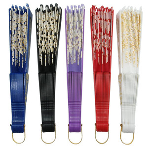 Nicroo Quạt Cầm Tay Bằng Nhựa Hình Trái Tim Gấp Được Dùng Trà Sinh Nhật Mùa Hè Họa Tiết Tây Ban Nha Có Ren Cổ Điển Hoa Văn Gấp Được Quà Tặng Tiệc Tùng - Product Image 2