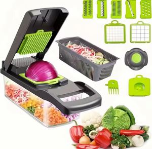 14-Piece Multifunctional Manual <b>Vegetable</b> & Fruit Chopper <b>Shredder</b> Slicer Kitchen Tool - Product Image 1