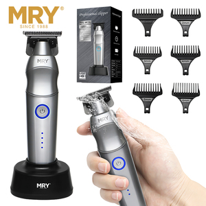 MRY Tagliacapelli Professionale Ricaricabile USB in Acciaio Inossidabile, Macchina da Barbiere Senza Fili con Lama a <span class=keywords><strong>T</strong></span>, Trimmer Elettrico a Zero Gap - Product Image 4