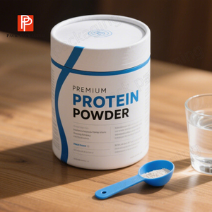 Tubo in Carta Kraft per Alimenti, Personalizzabile con Logo, Biodegradabile, Contenitore Rotondo in Cartone per Superfood in Polvere, Imballaggio OEM all'Ingrosso - Product Image 3