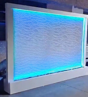 Rideau d'eau en maille de fil d'acier inoxydable tissé sur mesure, cascade murale, découpe personnalisée pour écran intérieur