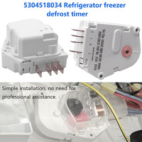 Minuteur de dégivrage pour réfrigérateur-congélateur, pièce de rechange compatible avec Whirlpool, Frigidaire, Kenmore (référence 5304518034)