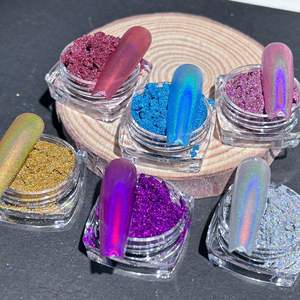 Kudan Magic Mirror Chrome Nail Powder Effet Holographique Nail Glitter Powder Nails Art Design - Product Image 3