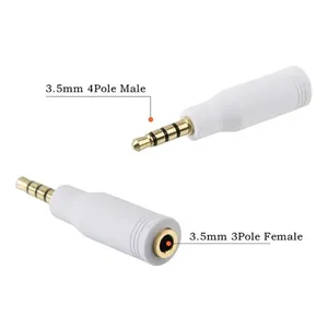 3.5Mm 4-polige Mannelijke Naar 3.5Mm 3-polige Vrouwelijke Jack Stereo Audio Adapter 3.5 M/F Adapter