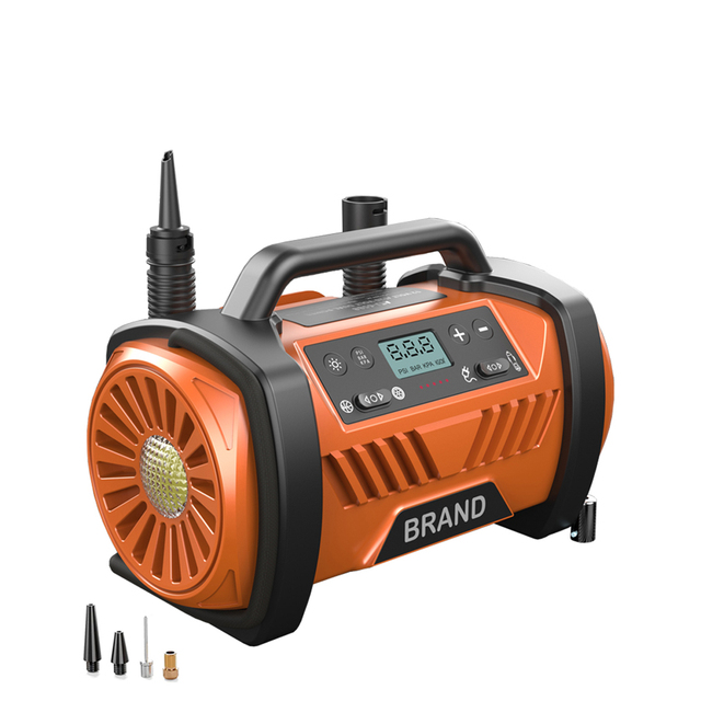 Auto Shut off AC/DC Electric Air Compressor Tyre Inflator with LED Display ABS Material for Car & Home Use