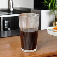 Vente en gros : Gobelet simple d'été de 375 ml avec paille et couvercle en bambou, Gobelet en verre pour eau, café, boissons froides, jus