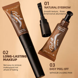 Impermeable vegano Peel-Off ceja tinte Gel doble cabeza de larga duración crema cepillo Natural Mineral acabado ceja potenciador - Product Image 2