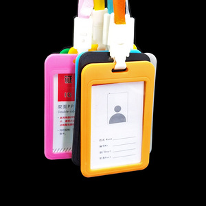 Porta tarjetas de identificación con cordón, porta tarjetas de identificación de doble cara, etiqueta con nombre de marca, etiqueta con nombre para exposiciones, placa de identificación transparente - Product Image 4