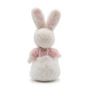 Muñeco de Fieltro de Lana Bordado a Mano, Ecológico, con Diseño de Conejo, para Colgar en la Pared, Decoración Navideña para Interiores - Product Image 4