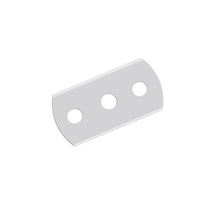 Lame de couteau en carbure de tungstène à trois trous 43*22*0.2mm pour la coupe de fibres et de textiles Lames industrielles