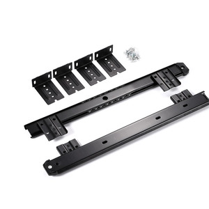 Glissières de tiroir pour clavier <span class=keywords><strong>sous</strong></span> bureau, noires et argentées, en métal, avec roulements à billes - Product Image 1