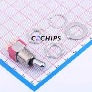 7211T1CGE Toggle Switch Through hole Component (THT) Switch Single Pole Three Throw 120V 28V Cylindrical Knob - Product Image 2