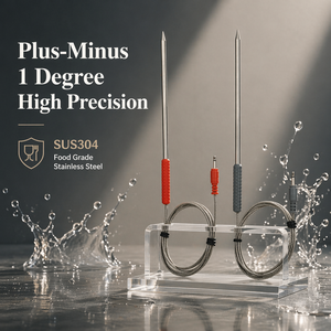 Thermomètre <span class=keywords><strong>de</strong></span> cuisson haute précision en acier inoxydable 304 avec <span class=keywords><strong>sonde</strong></span> NTC 100k <span class=keywords><strong>pour</strong></span> <span class=keywords><strong>viande</strong></span>, four et cuisine - Product Image 3