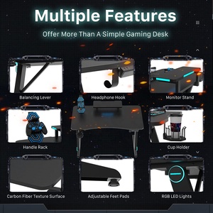 2023 Singapore phổ biến giá tốt <span class=keywords><strong>PC</strong></span> bảng Chất lượng cao Gamer bàn chơi game bảng RGB máy tính bàn với màn hình kệ - Product Image 2