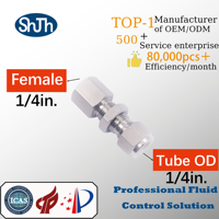 Ferrule Tekanan Tinggi Tipe SWAGELOK 316SS Inter Screw NPT/BSPP/BSPT Berulir untuk Pipa Hidrolik ASME ANSI BS ASTM DIN Forged Hex