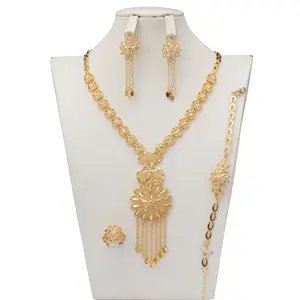 Wholesale Customization Jewelry Sets 18k Gold Plated Bridal Jewelry Sets For Indian Bridal Jewelry