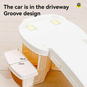 Usine Vente Dessin Animé Conception Intérieur Jouets Éducatifs En Plastique Blanc Enfants Piste haut et bas Roller Coaster Ride sur Voiture Scooter - Product Image 2