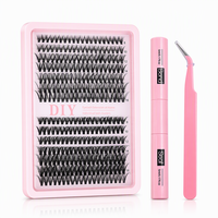 Faux cils segmentés pour pose à domicile DIY, bouquets de cils individuels 280 pièces 30D 40D, fournitures pour artistes de salon de beauté
