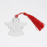 Yiwu Aceon – grande étiquette métallique en acier inoxydable avec pompon rouge, bricolage, gravure d'estampage, Festival, nouvel an, décoration de la maison, ange, ornement