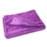 Serviette de séchage automobile 40x60 CM, double couche épaissie, 1200gsm, en polyester tissé torsadé, double face