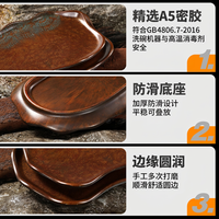 Japanse stijl melamine rechthoekige schaal onregelmatige ondiepe schaal glanzende serveerschaal voor hotel restaurant