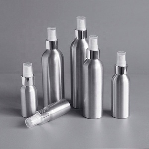 Aluminum 50ml 100ml 150ml Refillable <b>Mist</b> Spray <b>Bottle</b> 250ml Aluminium <b>Bottle</b> with Metal Silver Screw Cap - Product Image 2