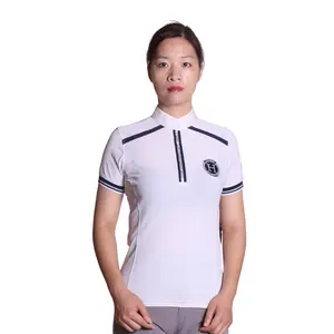 Promotional Factory Direct Sale Equine Cloth Women Competition Tops Short Sleeve High Quality Fabric Accept Customized Logo