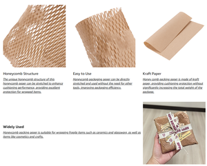 <span class=keywords><strong>300</strong></span> PCS 12 \ "<span class=keywords><strong>X</strong></span> 12 \" Hojas de papel de embalaje recubiertas de panal marrón Envoltura de amortiguación móvil Embalaje de envío - Product Image 6