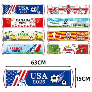 Drapeau de pays portable pour tournoi de football avec mini-bannière pour la démonstration des supporters, la décoration de fête, l'accessoire de photomaton et les fournitures de jour de match - Product Image 4