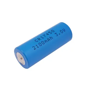 High Energy Density Primary Lithium Battery CR17450 2000mAh 3V LiMnO2 Cylindrical Battery for Monitor Sensor