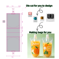 Pochettes souples personnalisées de 30-5L avec bec verseur, en plastique de qualité alimentaire, pour emballage de liquides (café froid, jus, boissons)