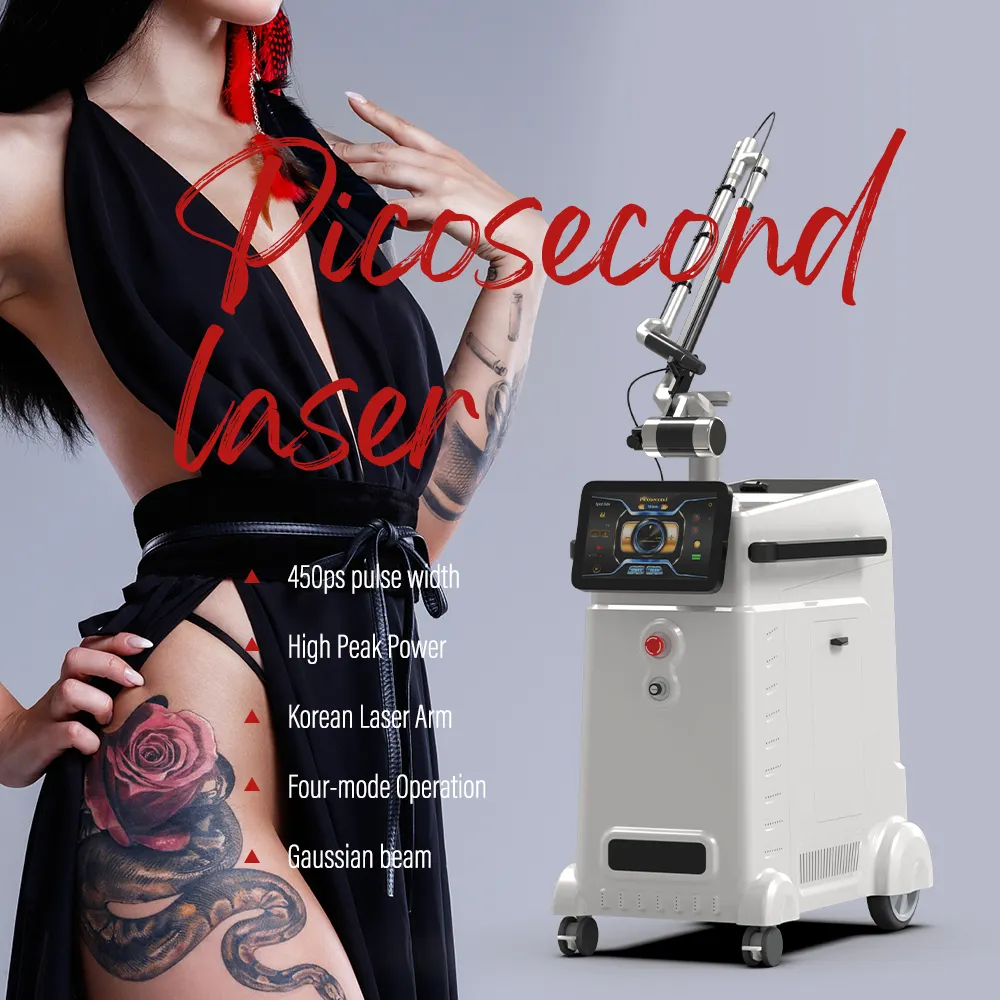 Nubway più nuovo design 1-10Hz picosecond regolabile q-switch nd yag laser tattoo removal equipment per clinica