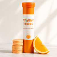 Comprimés effervescents de vitamine C à haute dose 1000 mg, soutien immunitaire, antioxydant, saveur orange, complément effervescent pour adultes