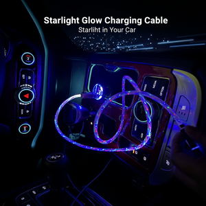Cavo Dati USB 4 <span class=keywords><strong>in</strong></span> 1 Colorato con Luce LED per Ricarica Rapida Tipo <span class=keywords><strong>C</strong></span>, PD 100W 6A, Rivestimento <span class=keywords><strong>in</strong></span> PVC Intrecciato per Telefoni Android - Product Image 4
