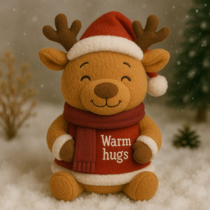 Peluches de Reno de Navidad personalizados Hug Me Reno Apoyo emocional Alivio DE LA ANSIEDAD Juguete de peluche OEM Juguete de peluche ponderado - Product Image 5