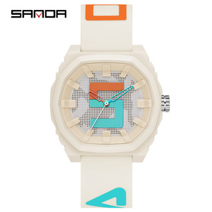 Montre à quartz simple avec bracelet en silicone tendance, logo personnalisé, étanche 3ATM - Product Image 3