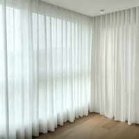 Voilage en polyester de style français, rideau semi-transparent pour la décoration de chambre