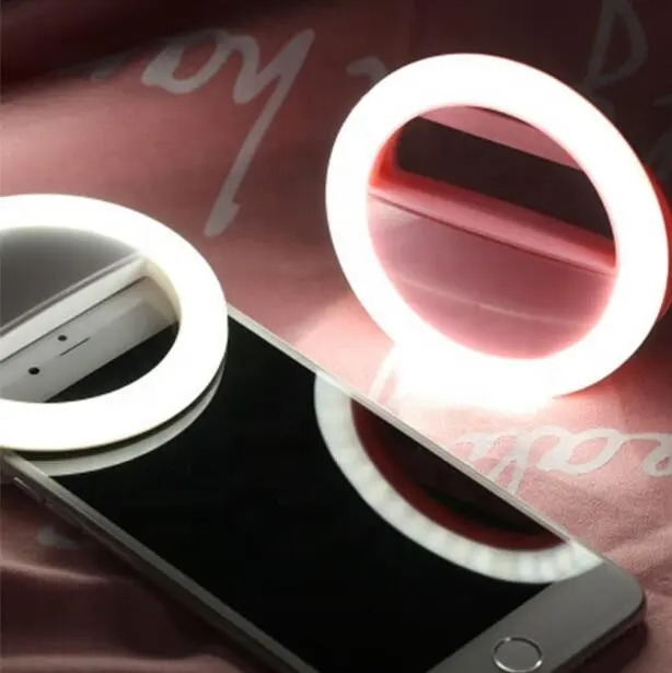 Sosyal medya Influencer canlı akış standı cep telefonu tutucu Selfie halka ışık, canlı yayın güzellik LED lamba için