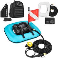 GOYOJO Système de narguilé de plongée sans réservoir Ventilateur de plongée portable 60 min Équipement de respiration sous-marine Air léger