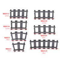 Ensemble de rails de train urbain en blocs de construction, rails droits/courbes/en croix/flexibles, jouet de construction de 40 pièces pour les 14 ans et plus, transport