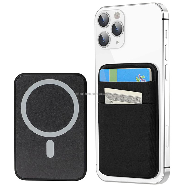 Elastic Card case for Back of Mobile Phone Credit Card Holder Magnetic Card Cases