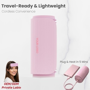 Bigoudi auto-agrippant en plastique léger à chauffage instantané avec LED, personnalisable avec logo, pour femmes, achat en gros, prix usine - Product Image 1